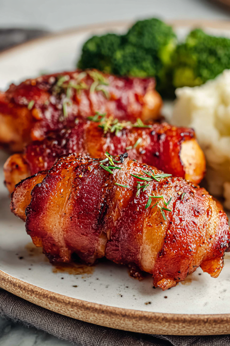 Delish Air Fryer Bacon Wrapped Chicken Breast