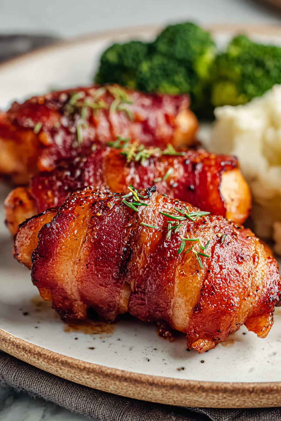 Delish Air Fryer Bacon Wrapped Chicken Breast