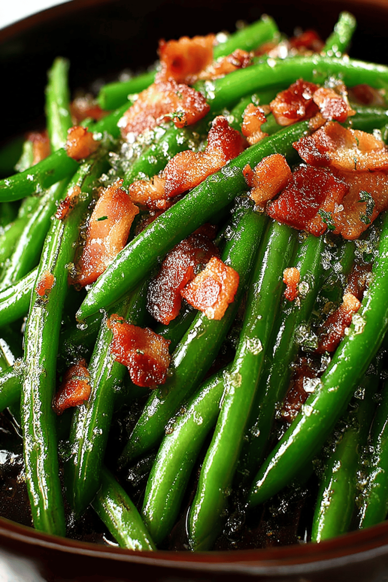 Delish Bacon Brown Sugar Green Beans