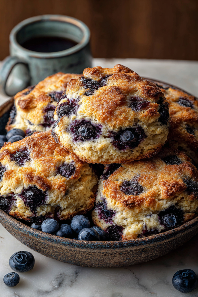 Delish Blueberry Cinnamon Cathead Biscuits