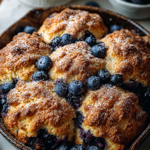 Delish Blueberry Cinnamon Cathead Biscuits