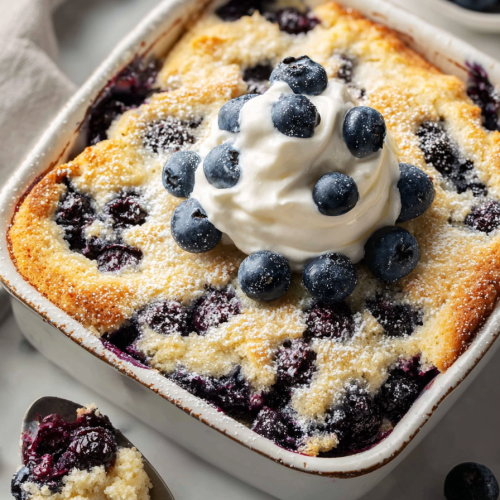Delish Blueberry Cobbler with Bisquick
