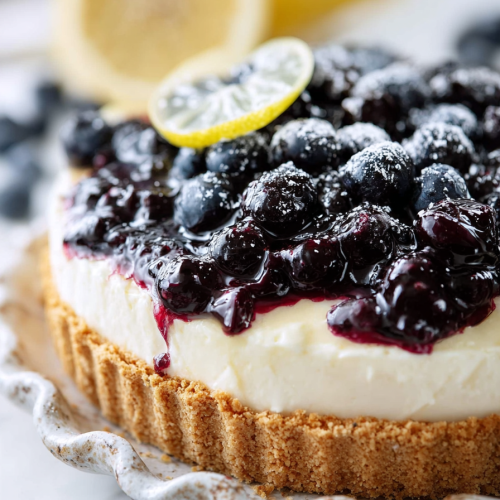 Delish Blueberry Lemon Cream Pie