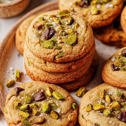 Delish Brown Butter Pistachio Cookies