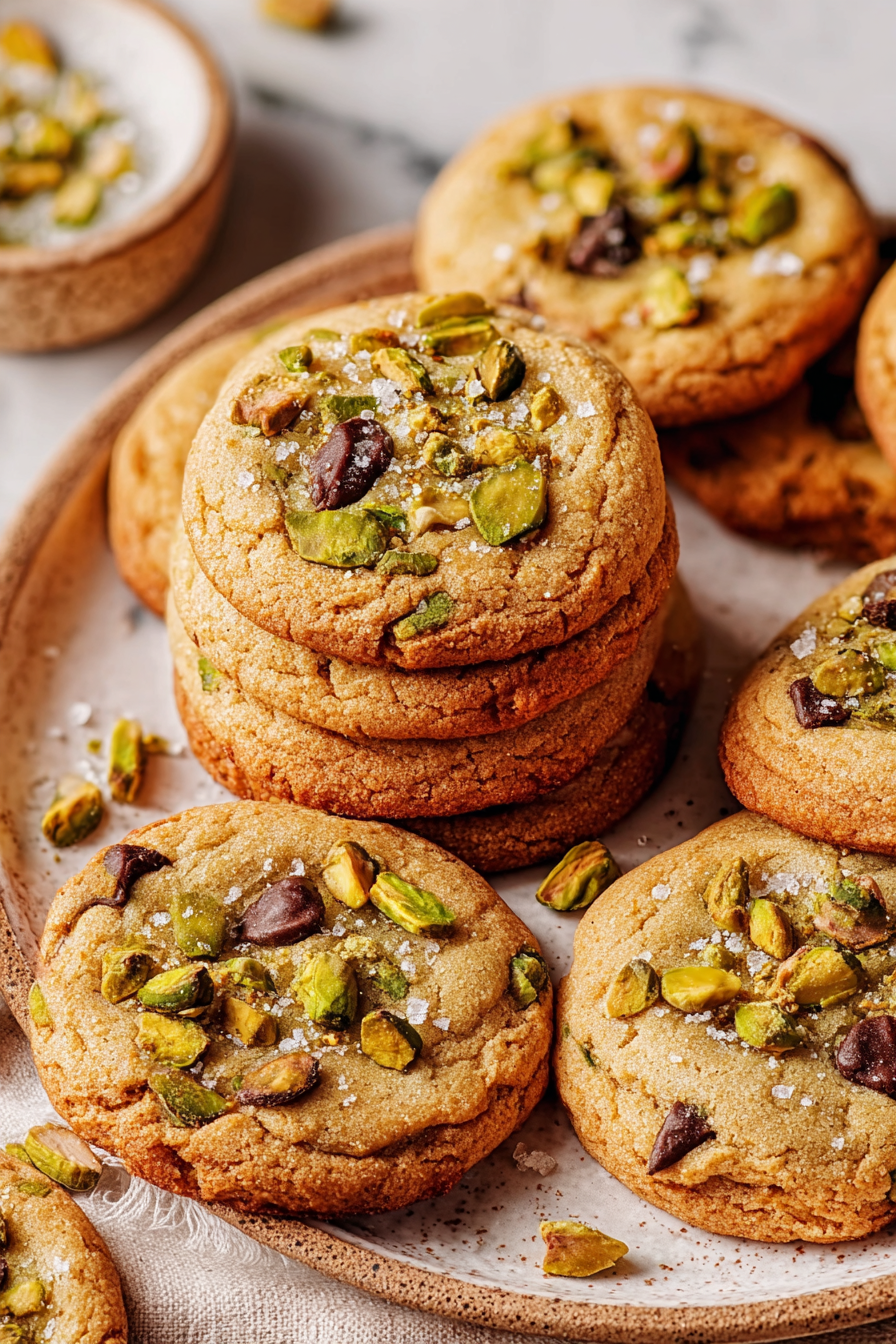 Delish Brown Butter Pistachio Cookies