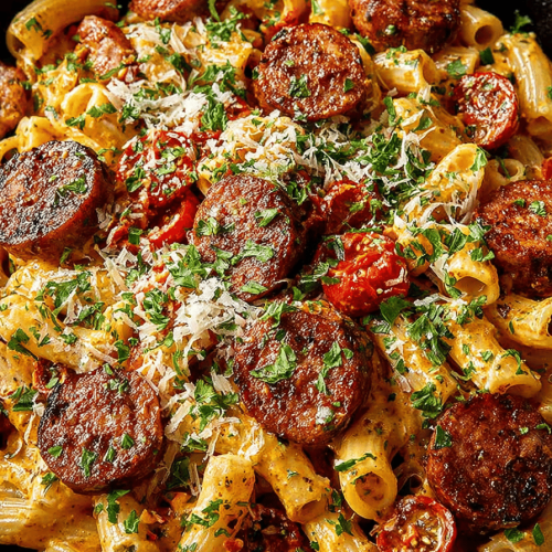 Delish Cajun Sausage Pasta