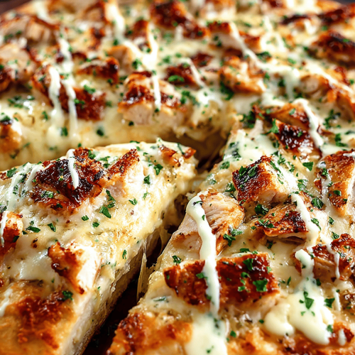 Delish Chicken Alfredo Pizza Recipe
