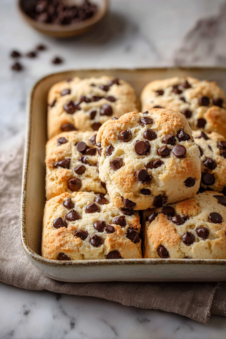 Delish Chocolate Chip Butter Swim Biscuits