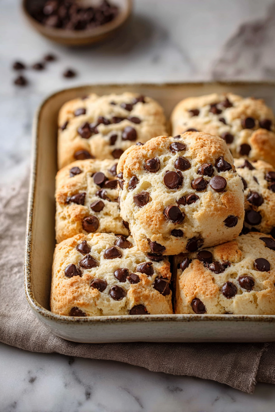 Delish Chocolate Chip Butter Swim Biscuits