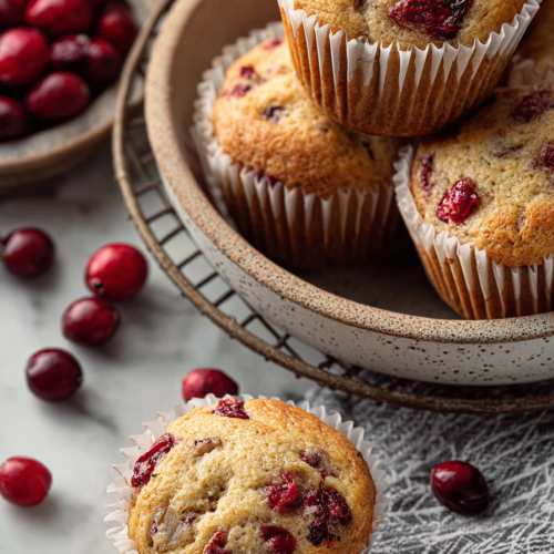 Delish Cranberry Banana Muffins