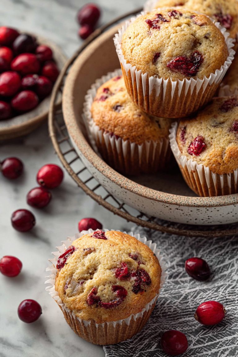Delish Cranberry Banana Muffins