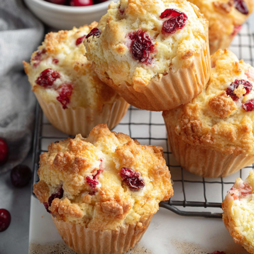Delish Cranberry Cream Cheese Muffins