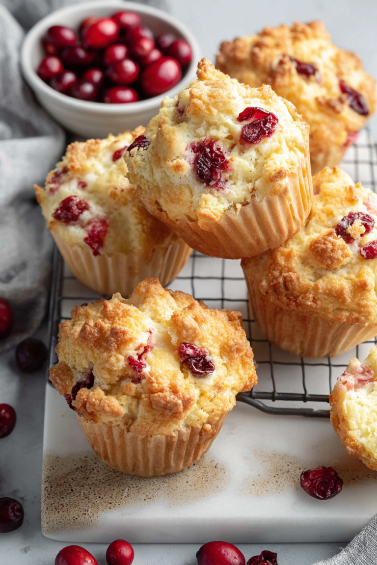 Delish Cranberry Cream Cheese Muffins