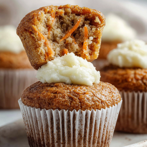 Delish Cream Cheese Carrot Cupcakes