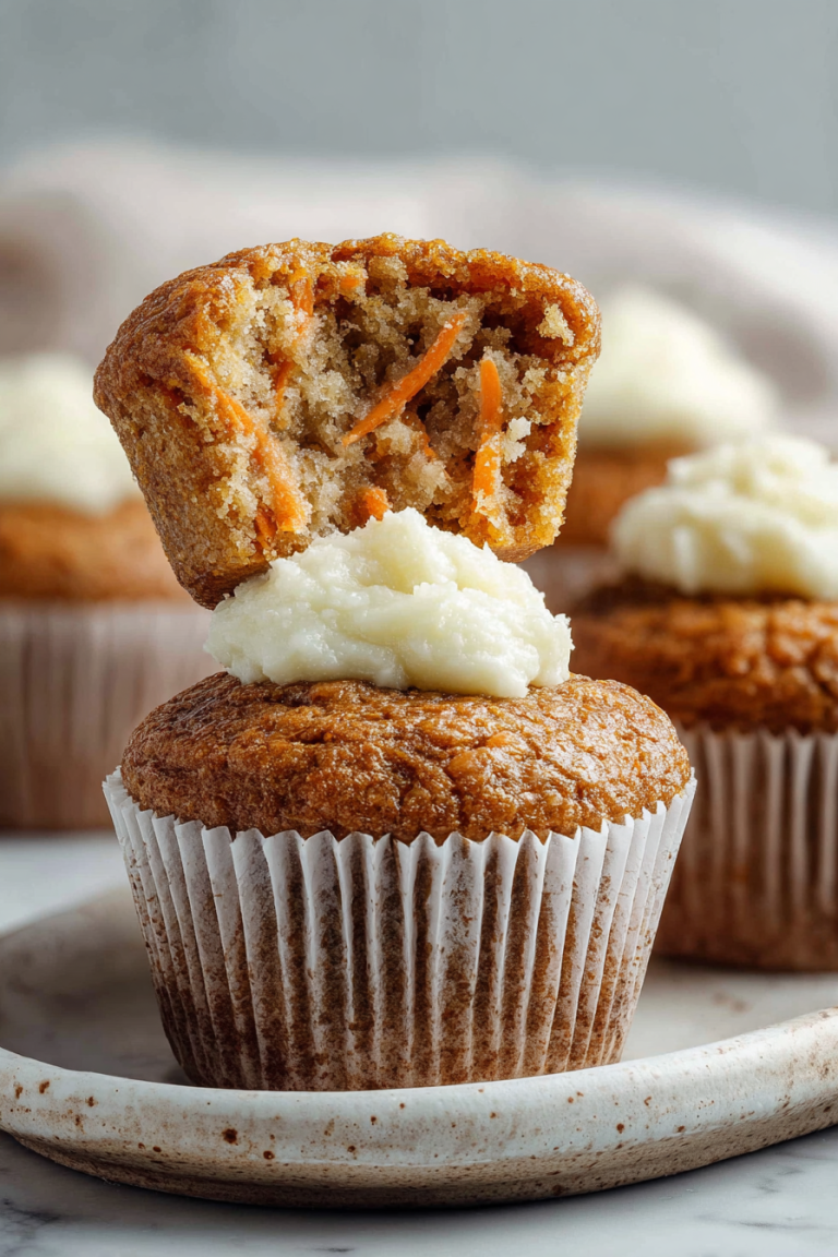 Delish Cream Cheese Carrot Cupcakes