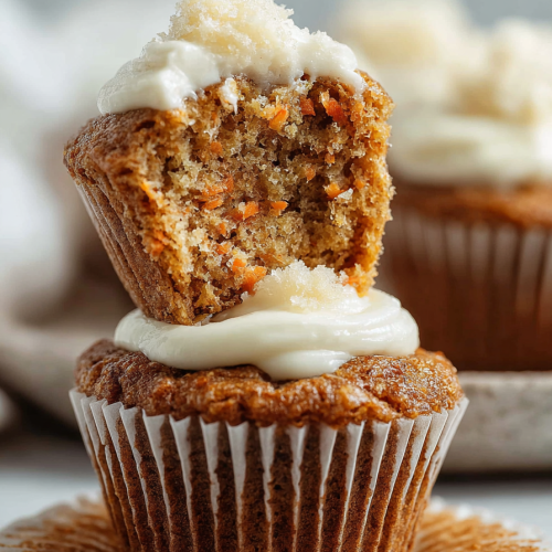 Delish Cream Cheese Carrot Cupcakes