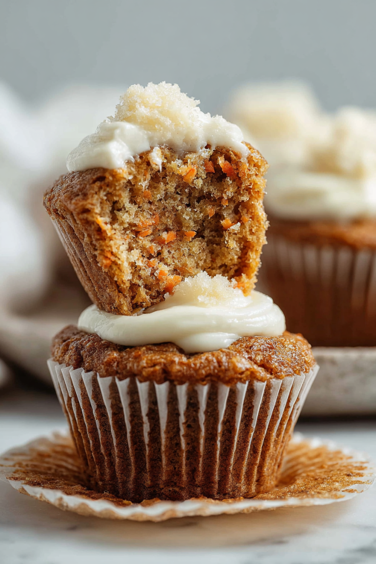 Delish Cream Cheese Carrot Cupcakes