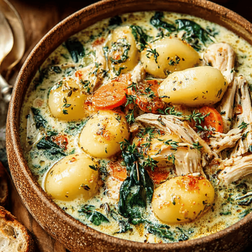 Delish Creamy Chicken Gnocchi Soup