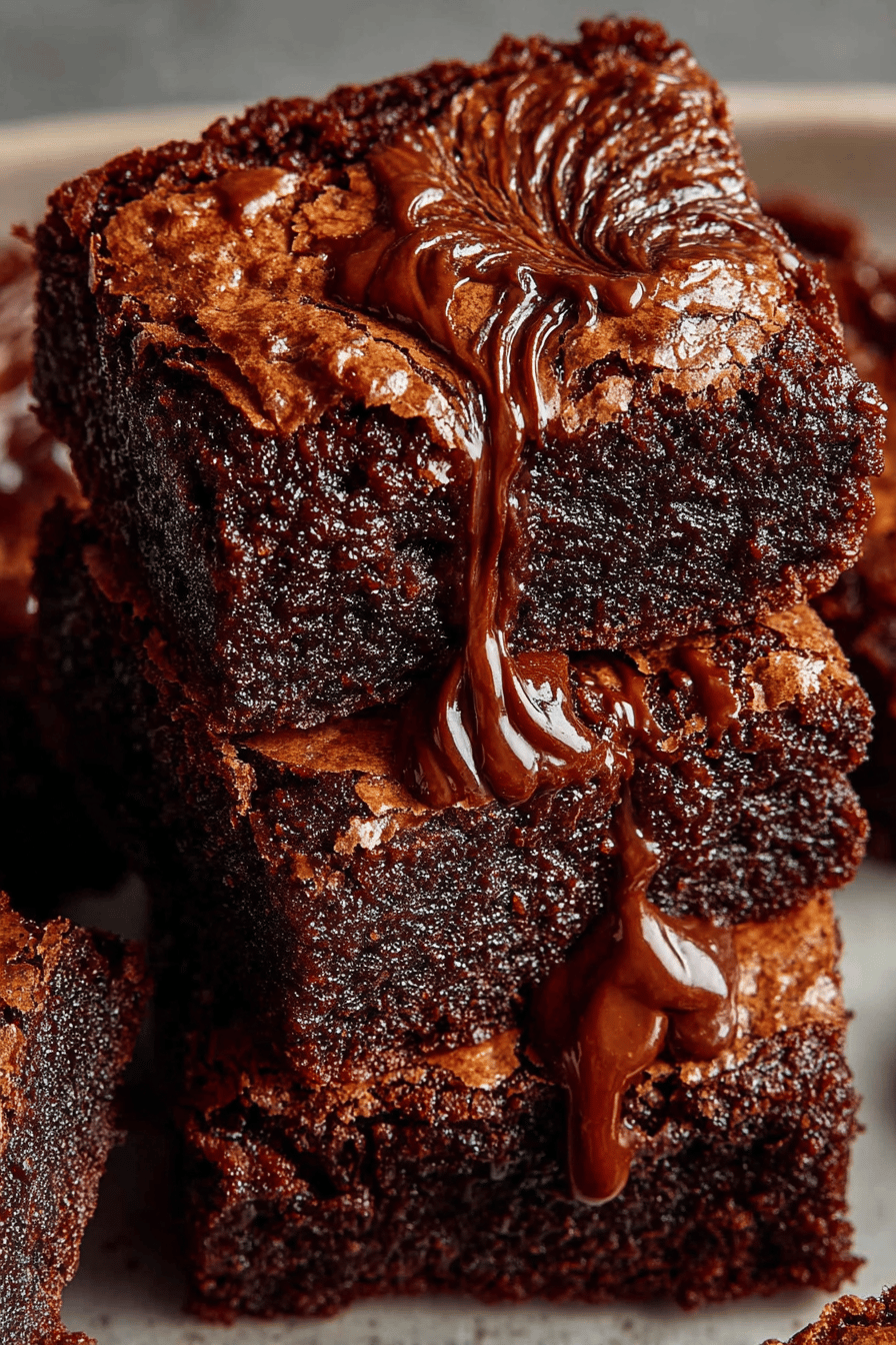 Delish Dark Chocolate Nutella Brownies