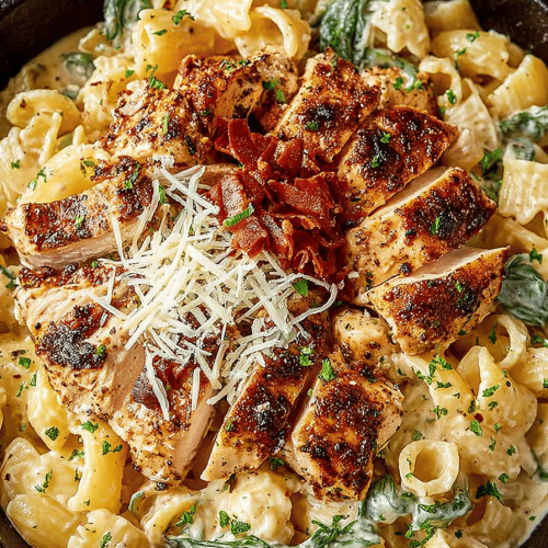 Delish Garlic Parmesan Chicken Pasta