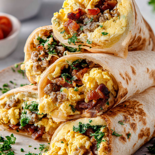 Delish High Protein Breakfast Burritos