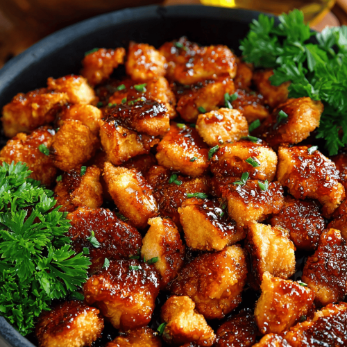 Delish Honey Garlic Chicken Bites