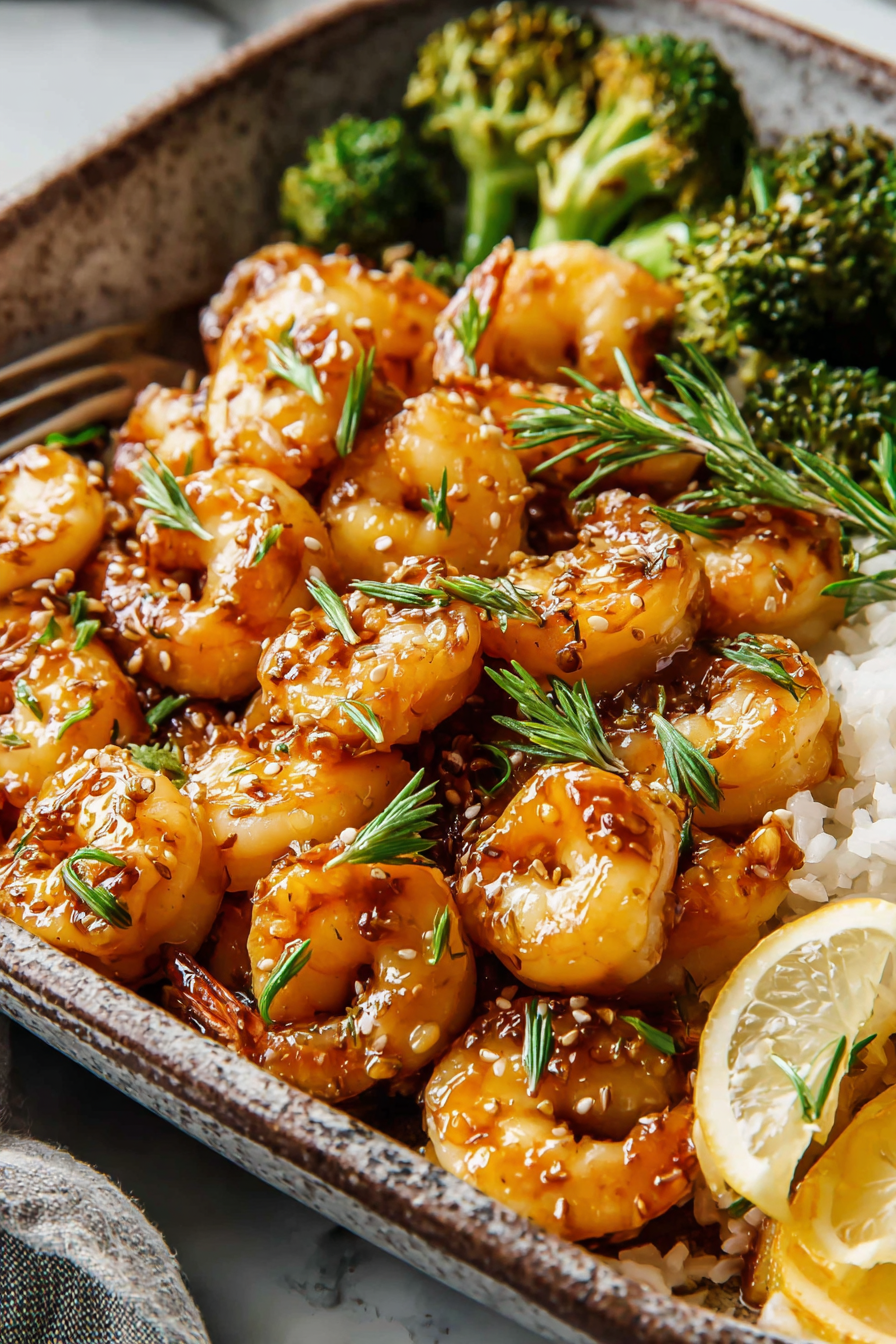 Delish Honey Garlic Shrimp Sheet Pan Dinner