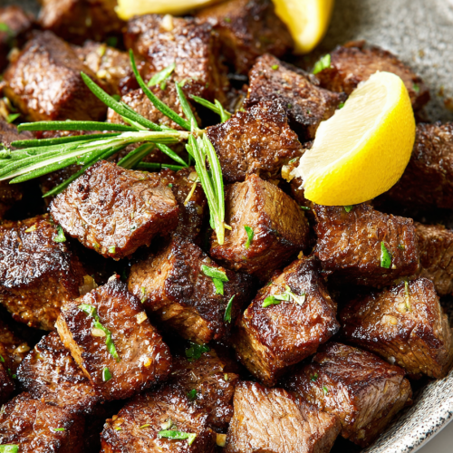 Delish Lemon Garlic Steak Bites