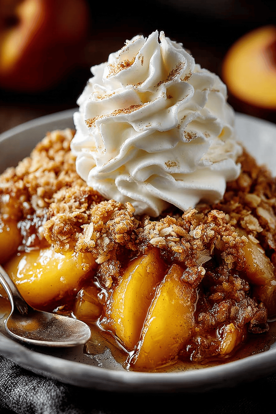 Delish Peach Apple Crisp