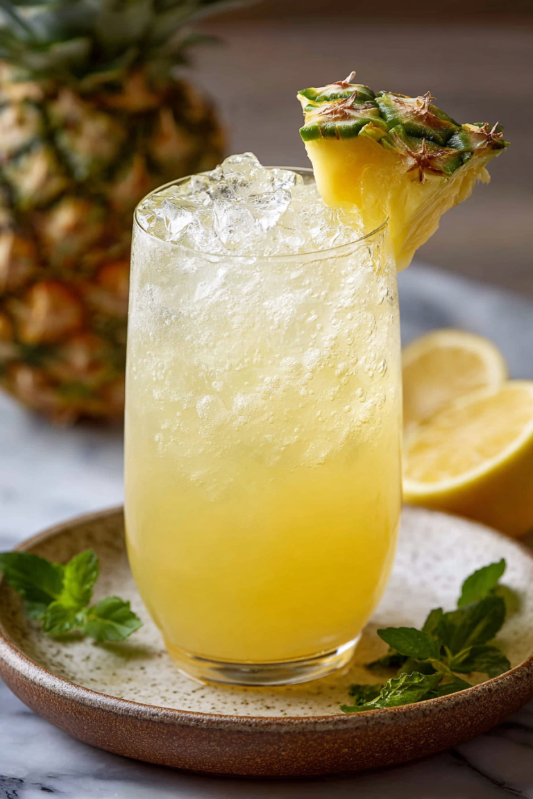 Delish Pineapple Bourbon Fizz