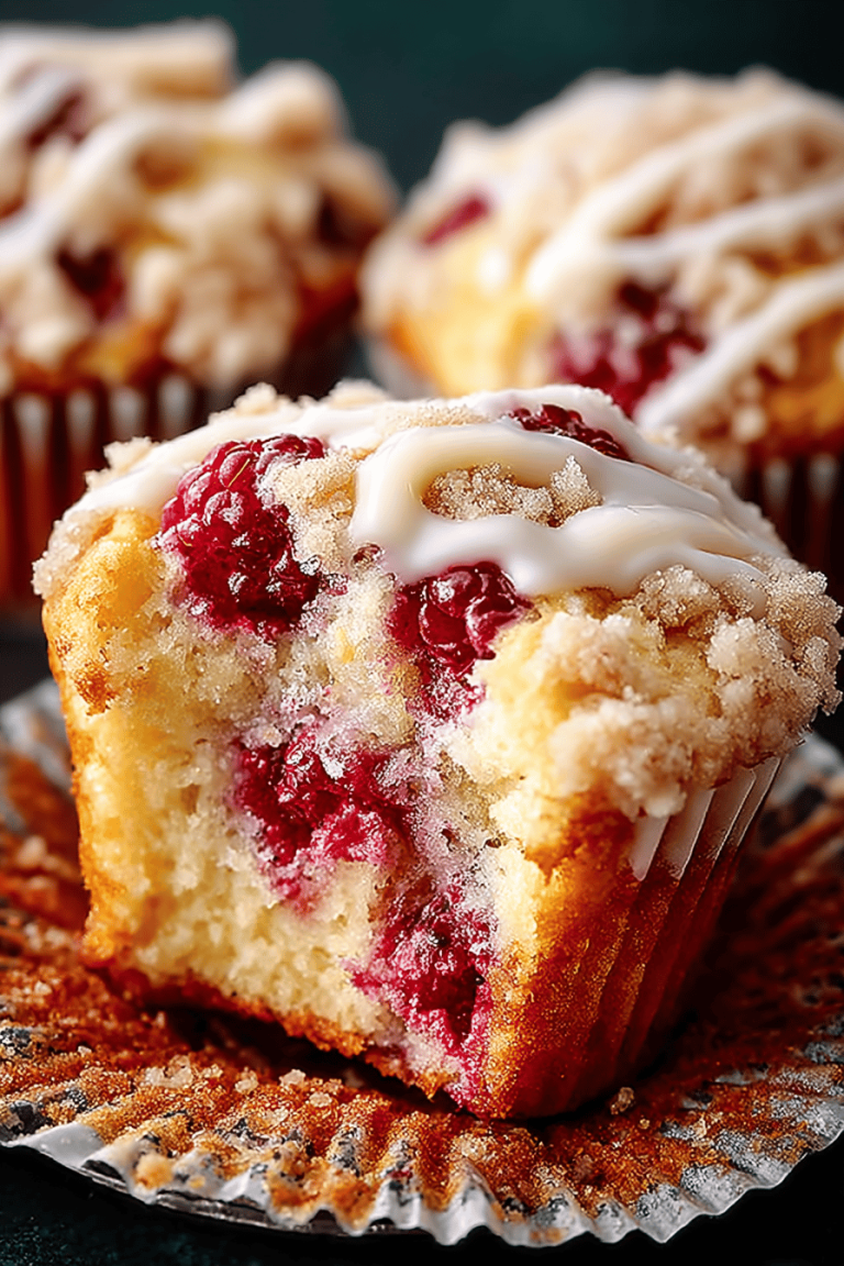 Delish Raspberry Streusel Muffins