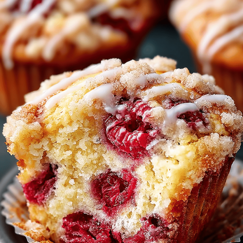 Delish Raspberry Streusel Muffins