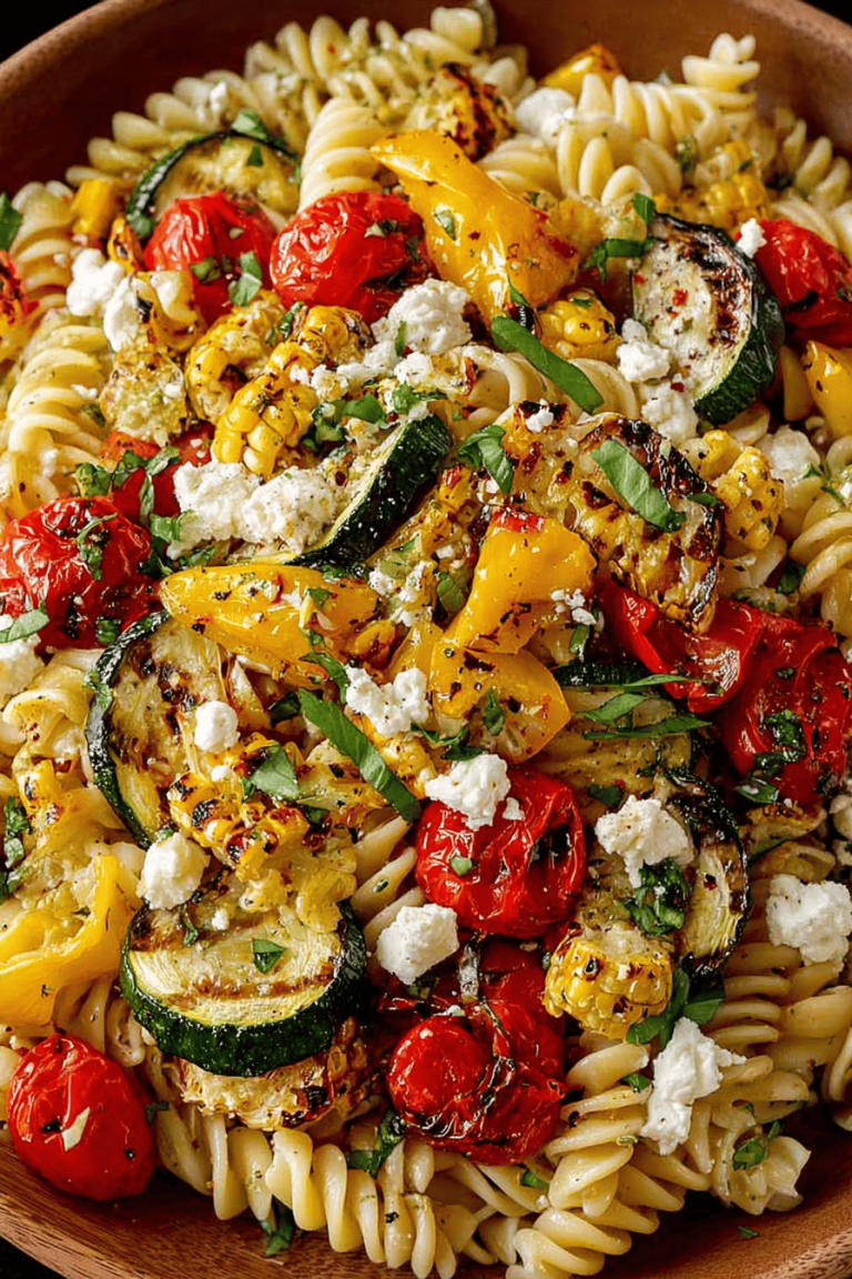Delish Roasted Vegetable Pasta Salad
