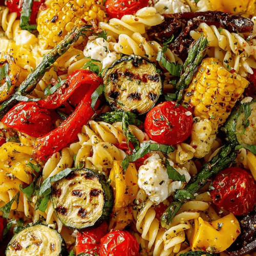 Delish Roasted Vegetable Pasta Salad