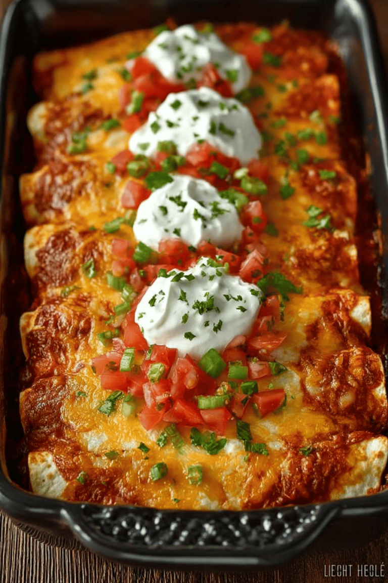 Delish Sour Cream Enchiladas