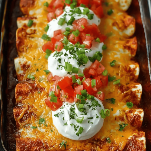 Delish Sour Cream Enchiladas