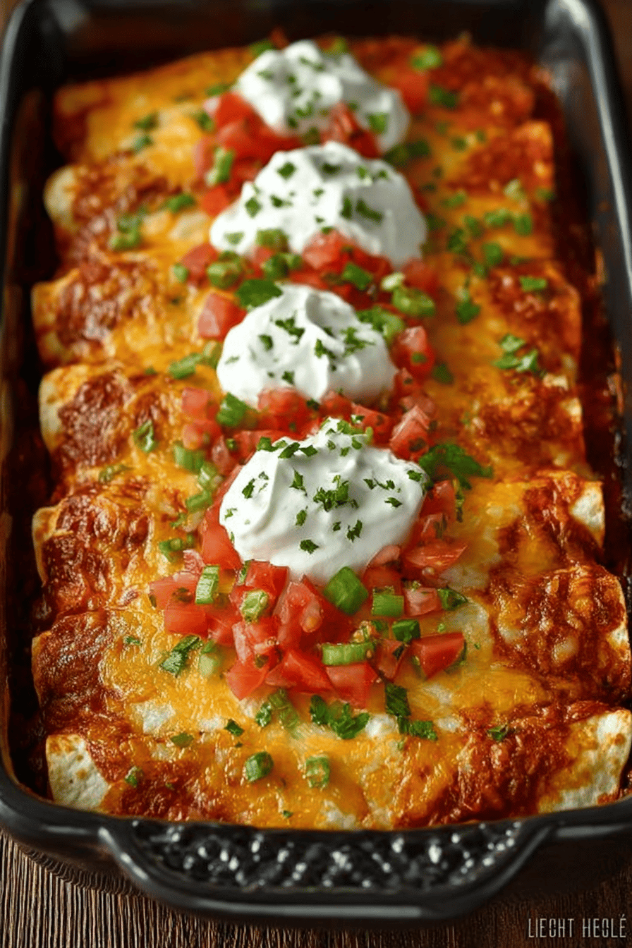 Delish Sour Cream Enchiladas