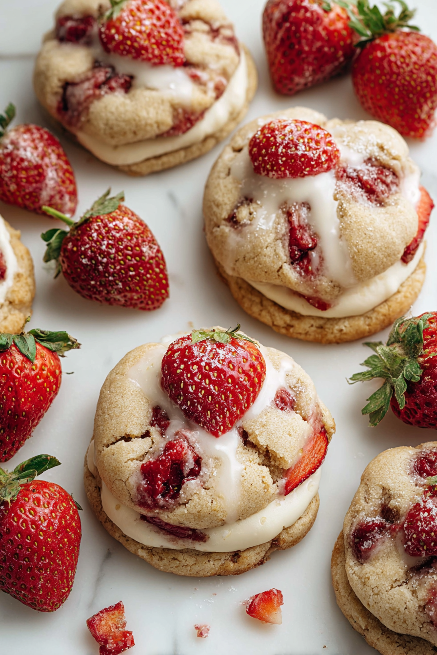 Delish Strawberry Banana Cheesecake Cookies