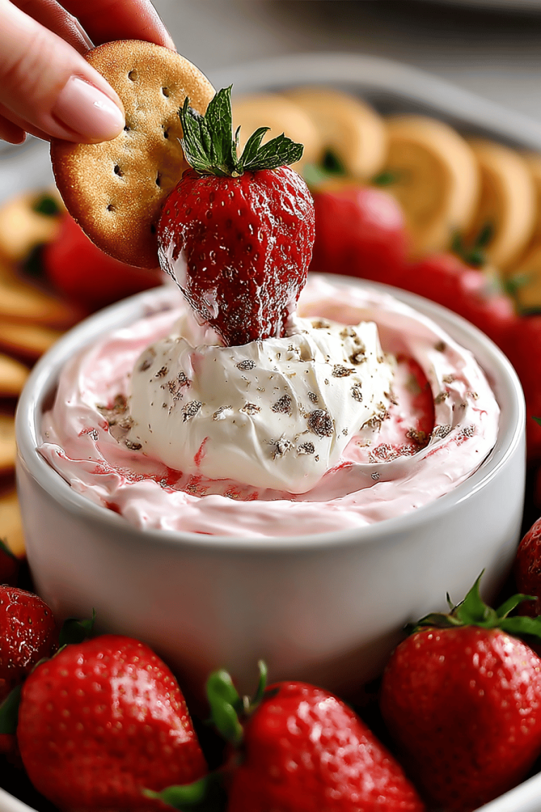 Delish Strawberry Cheesecake Dip