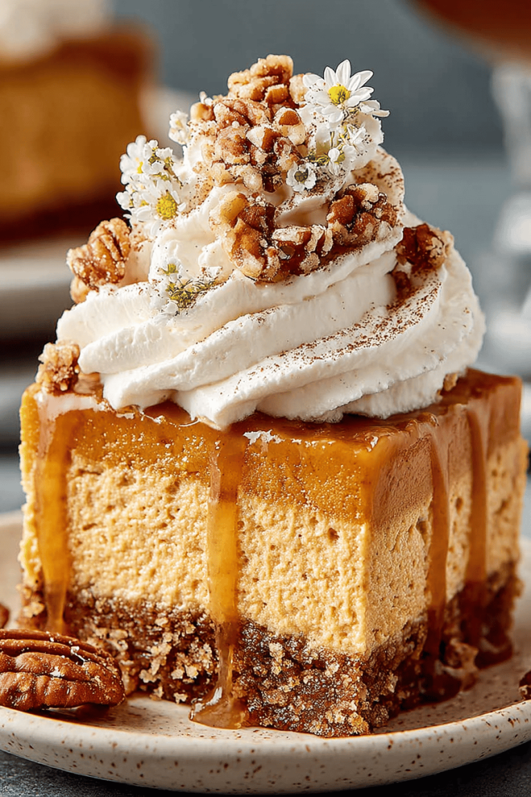 Delish Vegan Pumpkin Cheesecake Bars