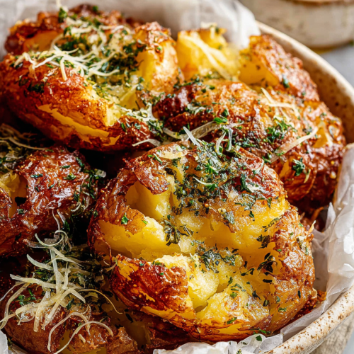 Easy Air Fryer Smashed Potatoes