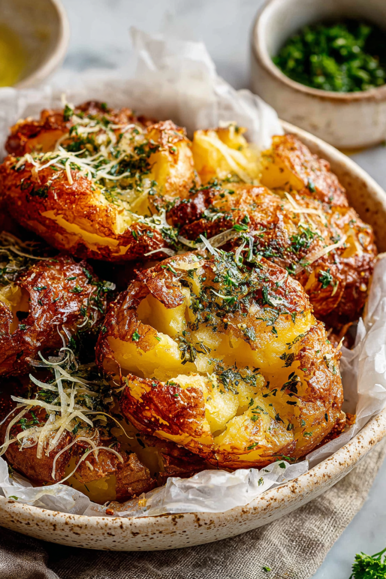 Easy Air Fryer Smashed Potatoes