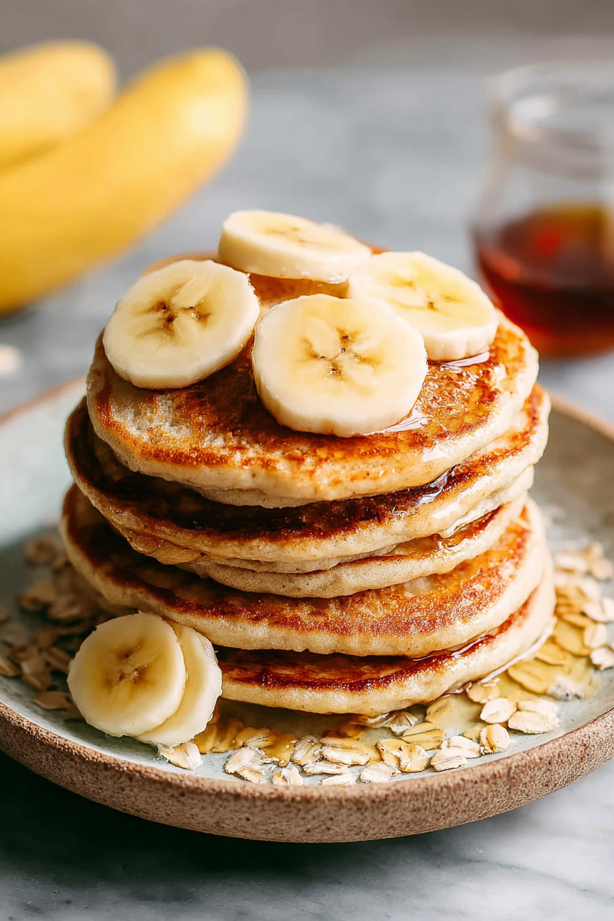 Easy Banana Oatmeal Blender Pancakes