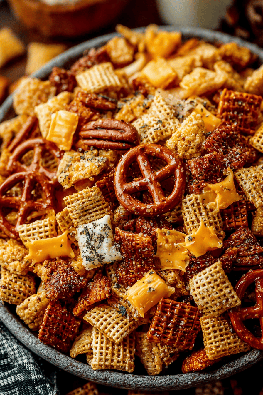 Easy Cheesy Brown Butter Chex Mix