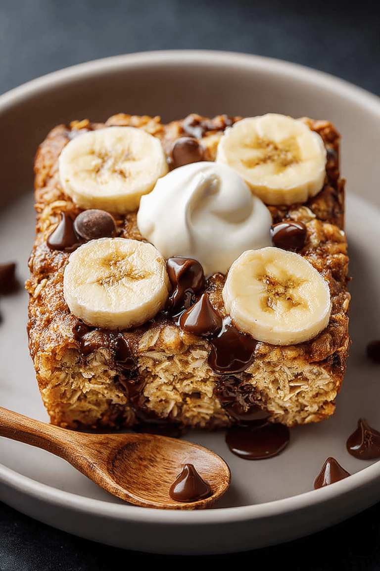 Easy Chocolate Chip Banana Baked Oatmeal Recipes