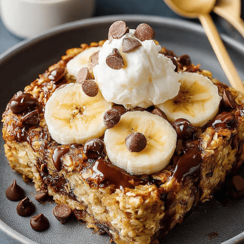 Easy Chocolate Chip Banana Baked Oatmeal Recipes