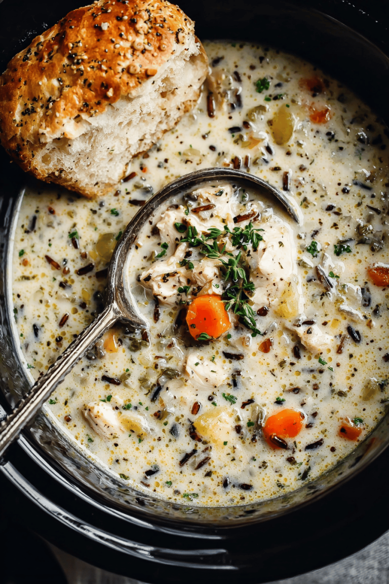 Easy Crock Pot Chicken Wild Rice Soup
