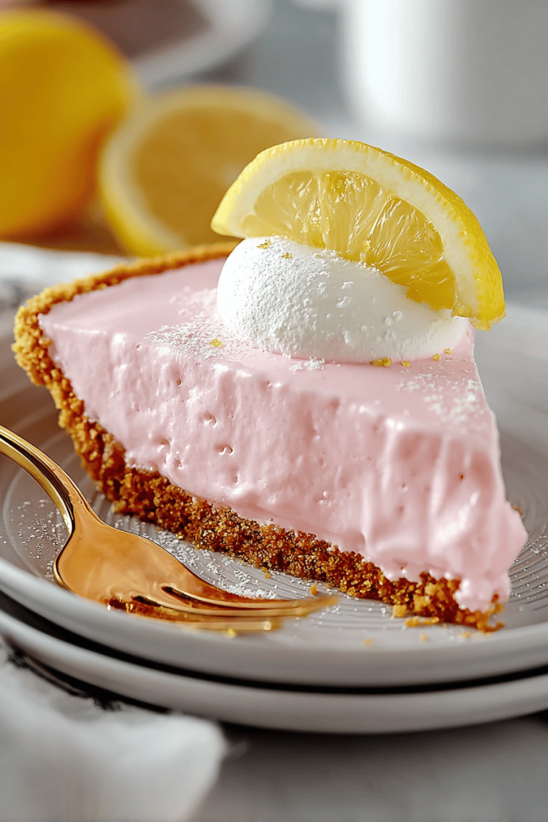 Easy Frozen Pink Lemonade Pie Recipe