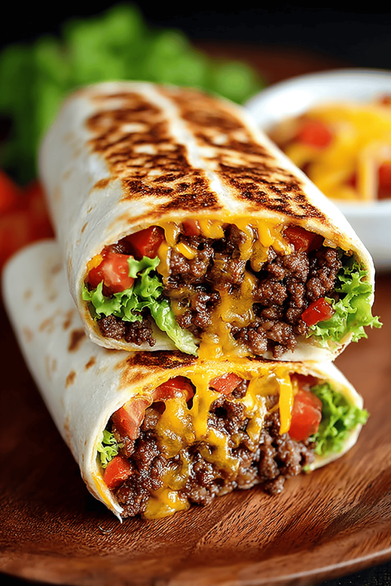 Easy Grilled Cheeseburger Wraps