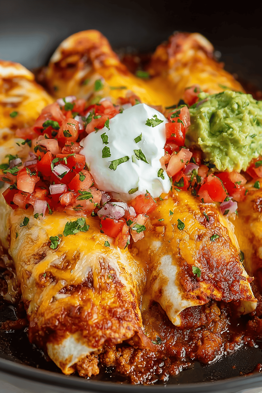 Easy Ground Turkey Enchiladas Recipe